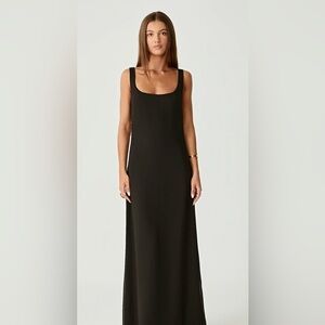 Y2K VTG Chocolate Brown Sleeveless Maxi Dreas